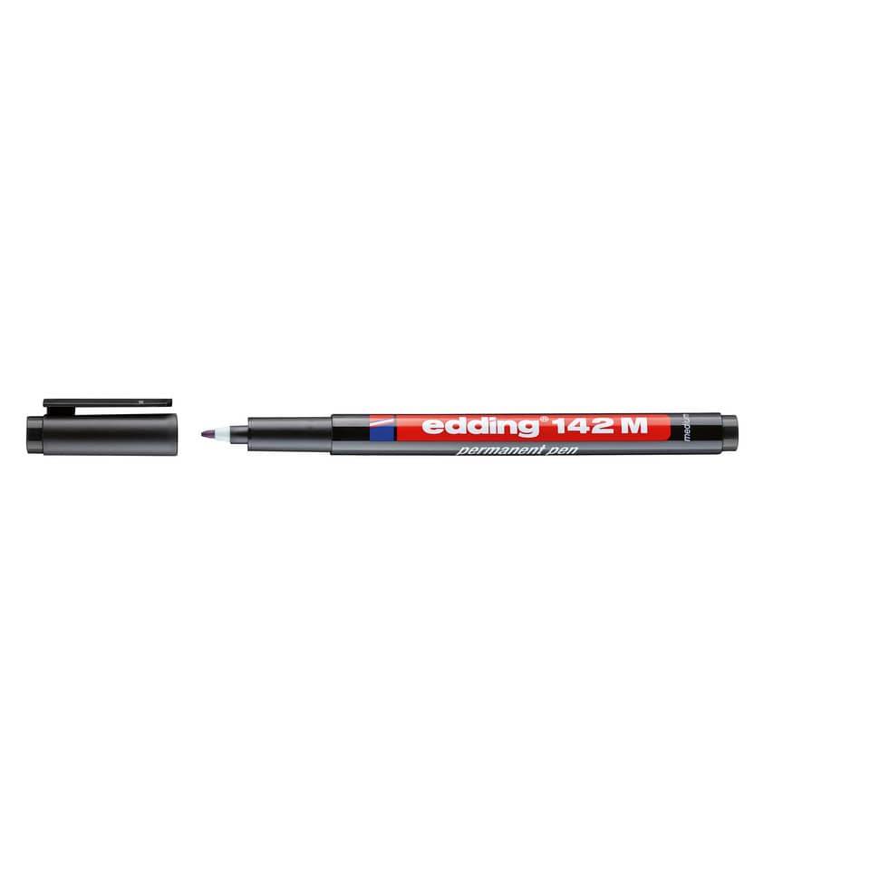 Permanentmarker, Marker, Filzstift, Edding 142M, rot