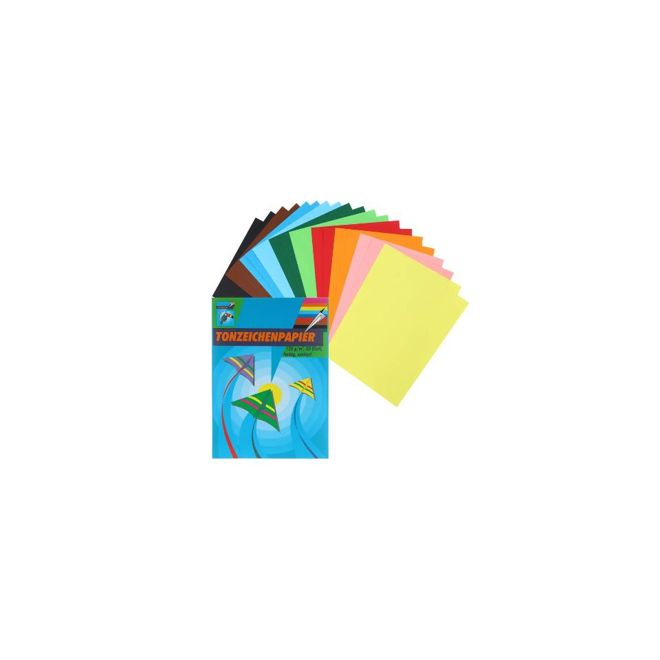 Tonzeichenpapier, Farbiges Papier, Notizpapier, Karton, Bunte Blätter