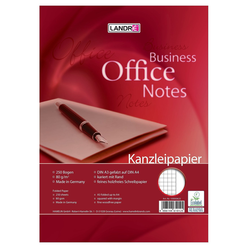 Notizpapier, Kanzleipapier, Bürobedarf, Roter Farbton, Kugelschreiber
