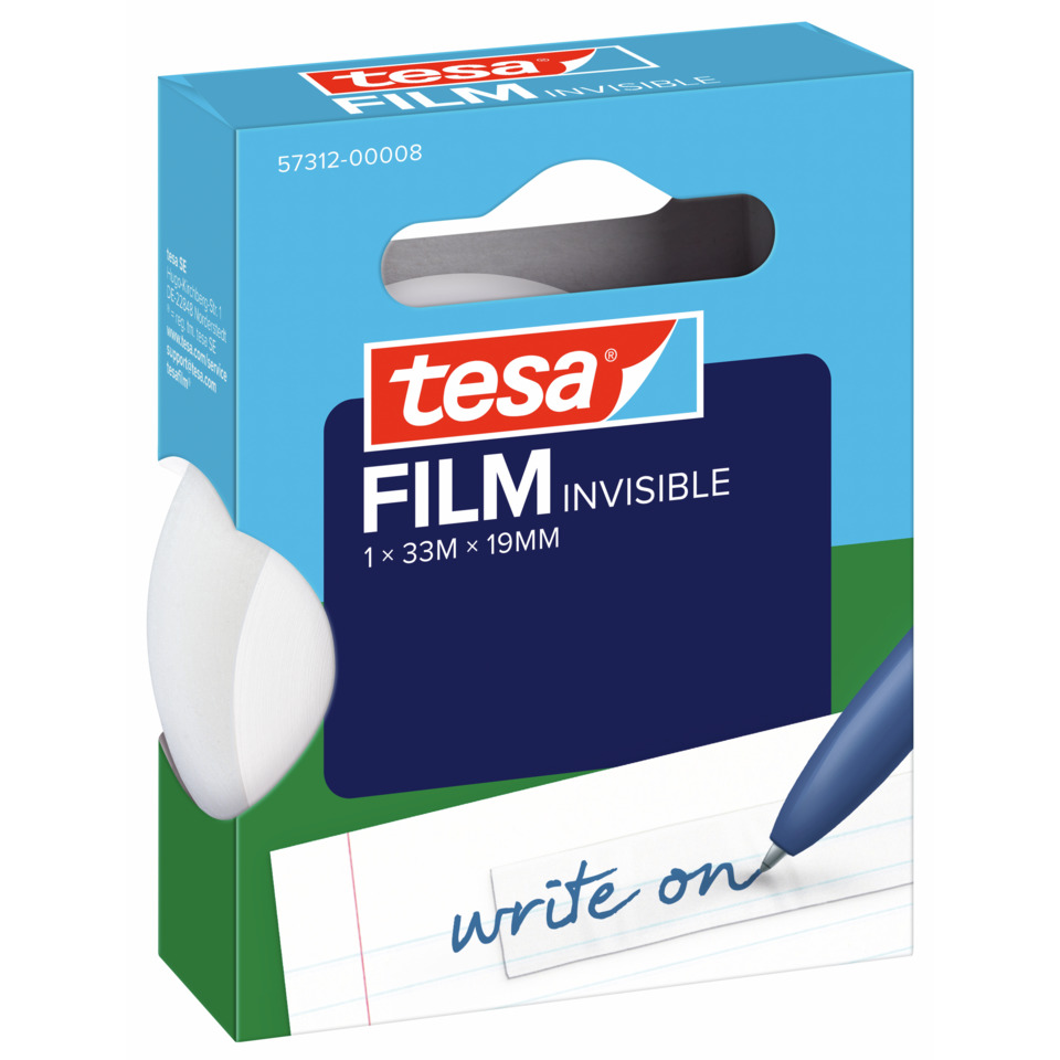 Klebeband, Filmtape, Tesafilm,  transparent, Schreibfläche