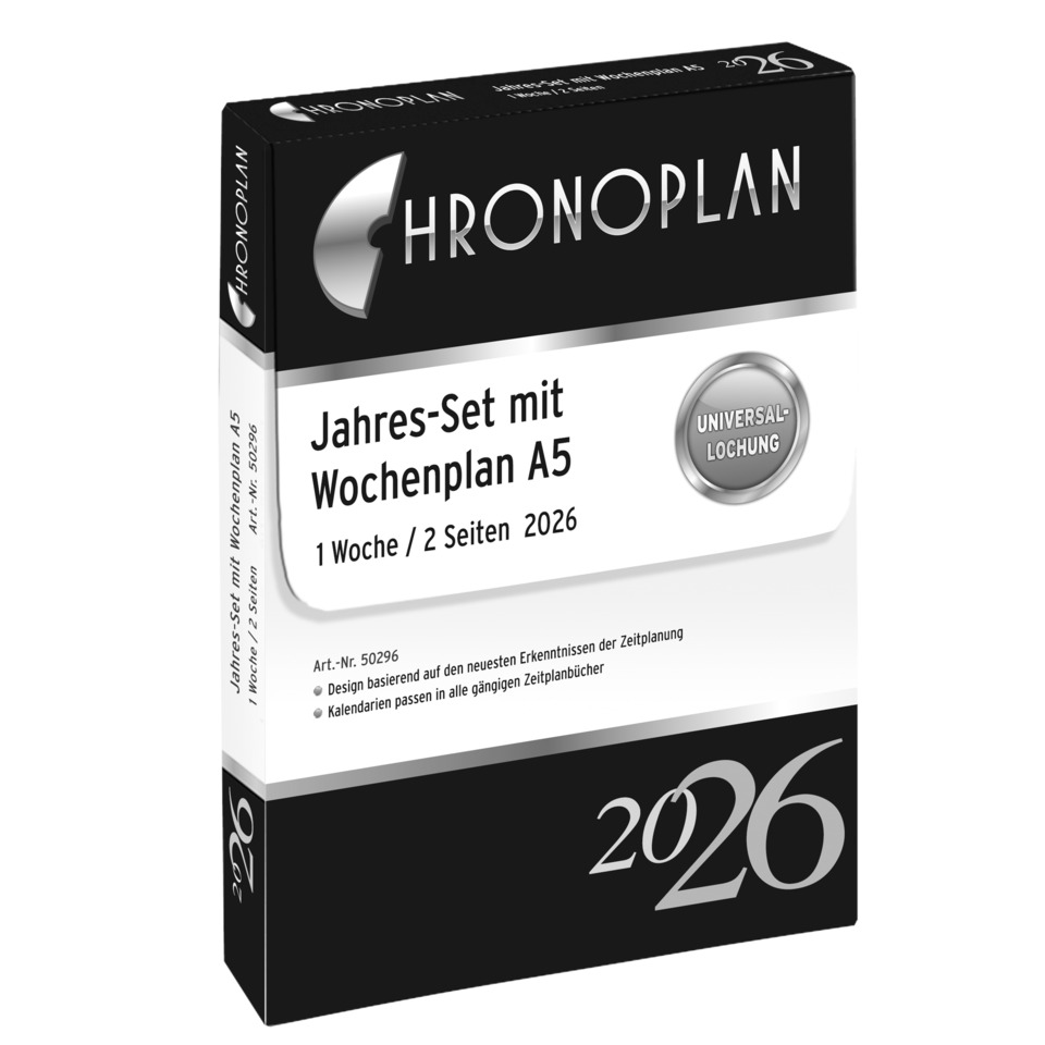 Wochenplan 2026, A5, 1W/2S CHRONOPLAN 50296