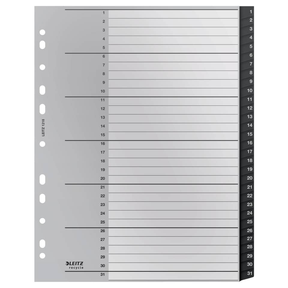 A4 Längsteiltrenner, Dateiablage, Ordner, Blattenschutz, Indexregister