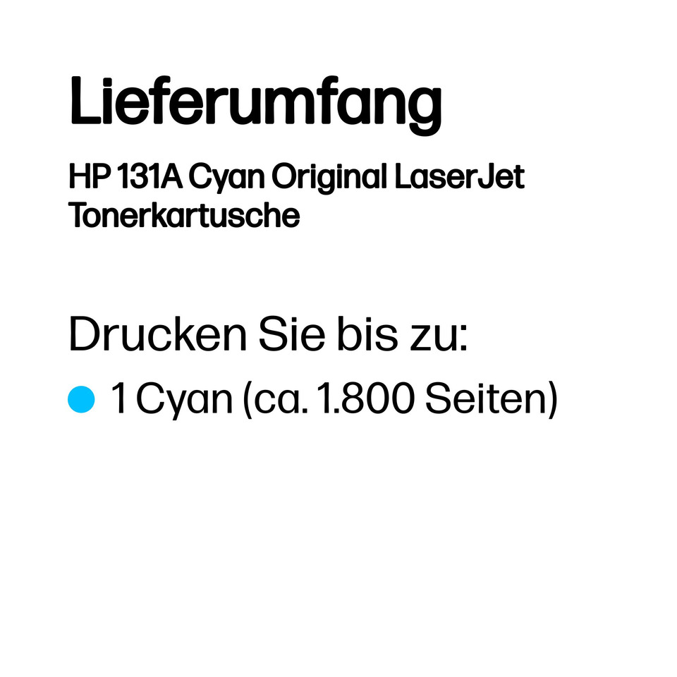 Drucker, Toner, Original, Cyan, LaserJet