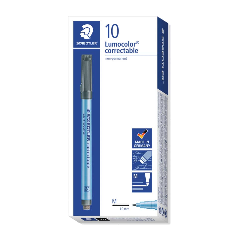 Lumocolor, Korrekturstift, Korrekturstift blau, M-Feinspitze, non-permanent