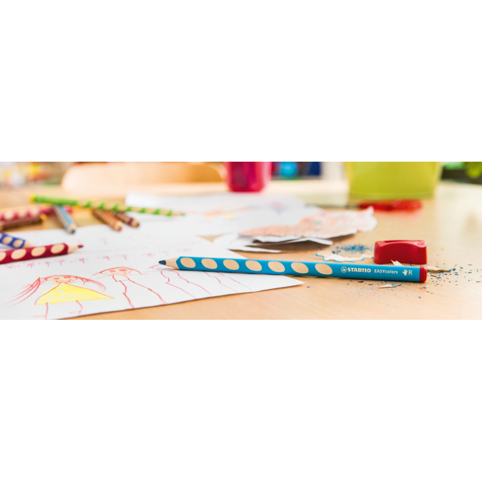 Buntstifte, Buntstifte mit Punkten, Papierzeichnung, Schreibtisch-Accessoires, Radiergummi