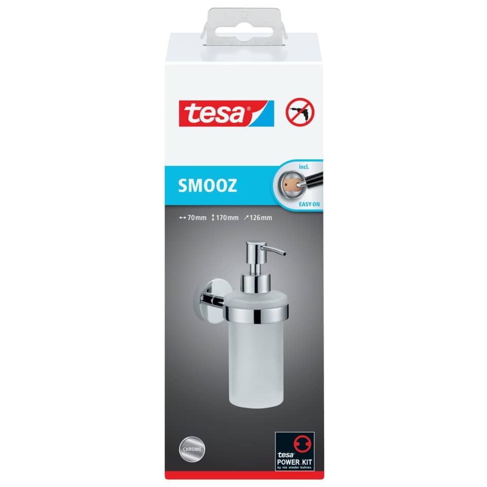 Seifenspender-Set Smooz, Metall, chrom/Glas TESA 40323-00000-00