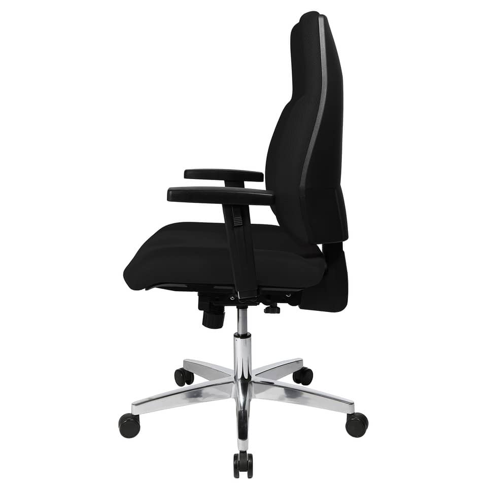 Schreibtischstuhl, Bürostuhl, Schwarz, Metallbasis, rollen