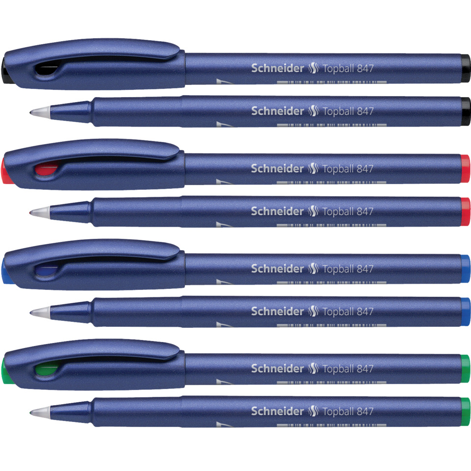 Kugelschreiber, Kugelstift, Tintenroller, Schneider, Topball 847