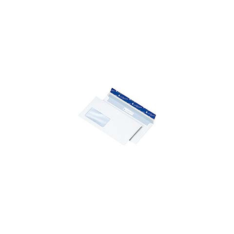Briefumschlag mit Fenster, DIN lang, 100g/m², haftklebend, 500 Stück, weiß CYGNUS EXCELLENCE 30007246