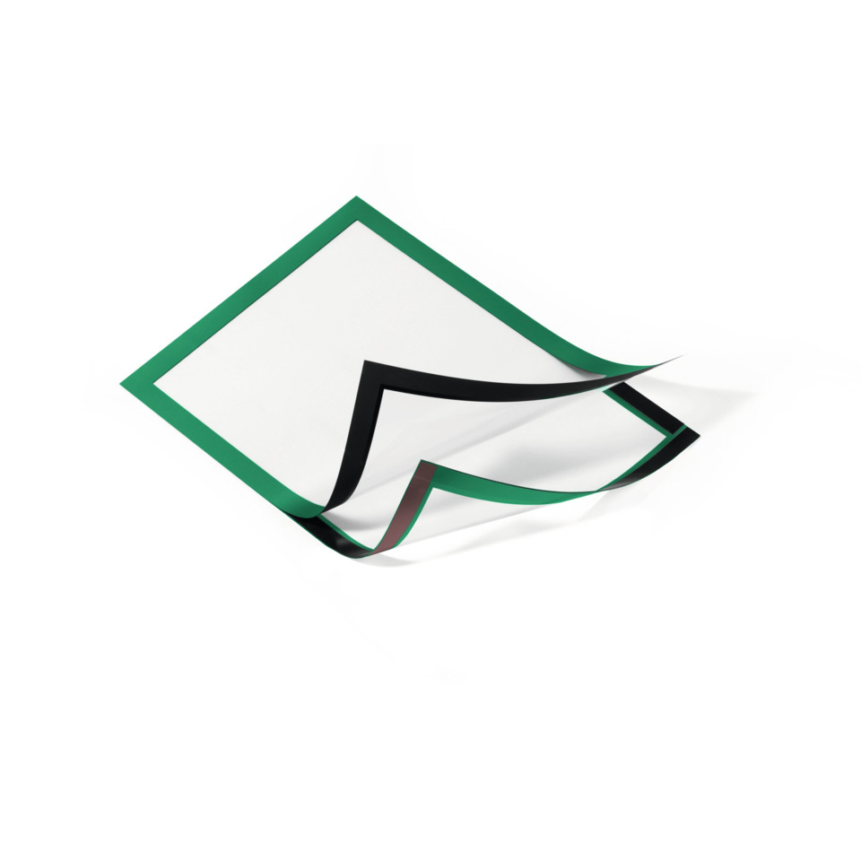 papier, blatt, gefaltet, grüner rand, gekrümmte kante