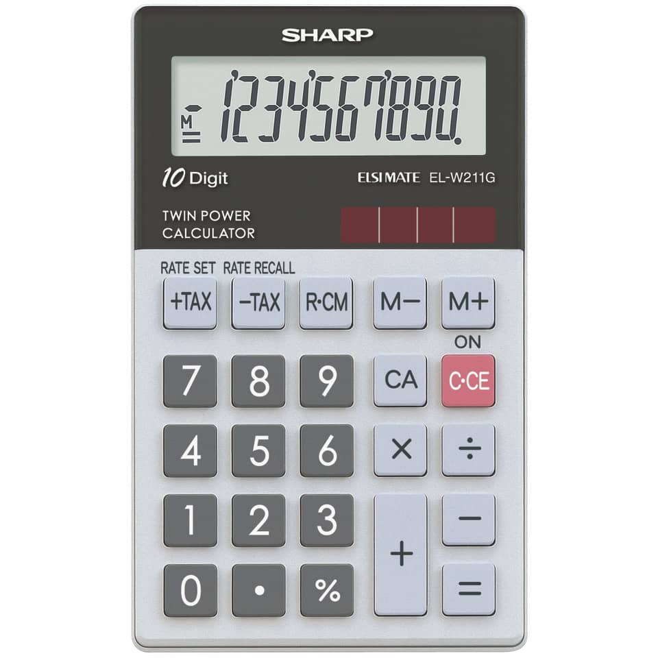 Taschenrechner, Taschenrechner Elsmate, 10 Digit, Tastatur, Display