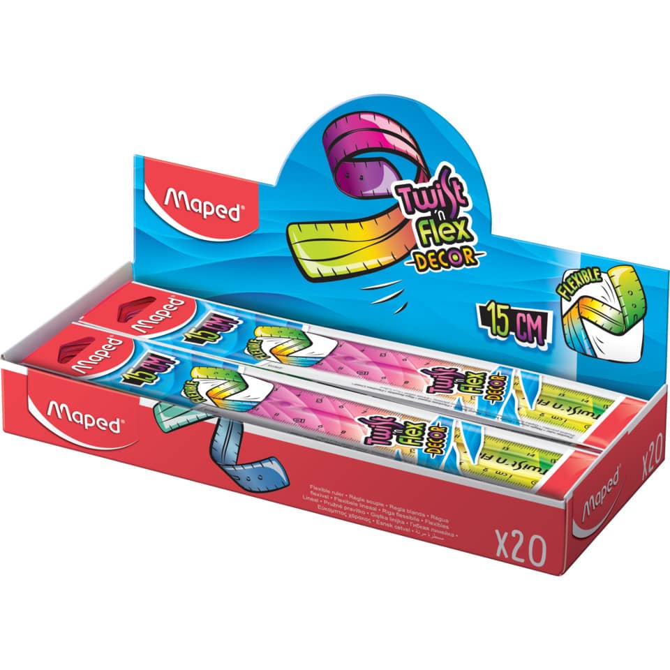flexibel, Twist-Flex, Dekor, Lineal, buntes-Rohr