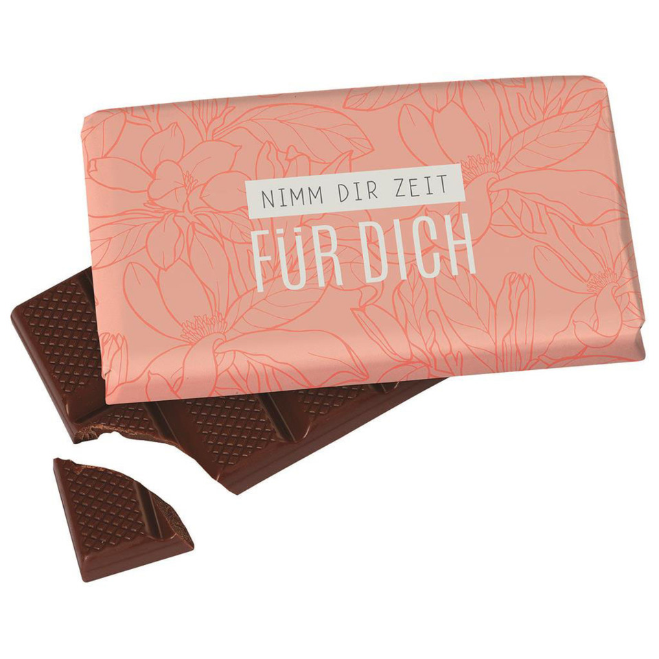 Schokolade, Tafel, Zartbitter, rosa Verpackung, Riegel