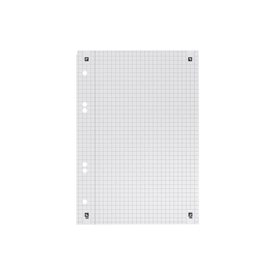 Graph paper, Gitterpapier, Löcherbleche, A4-Größe, grau kariert