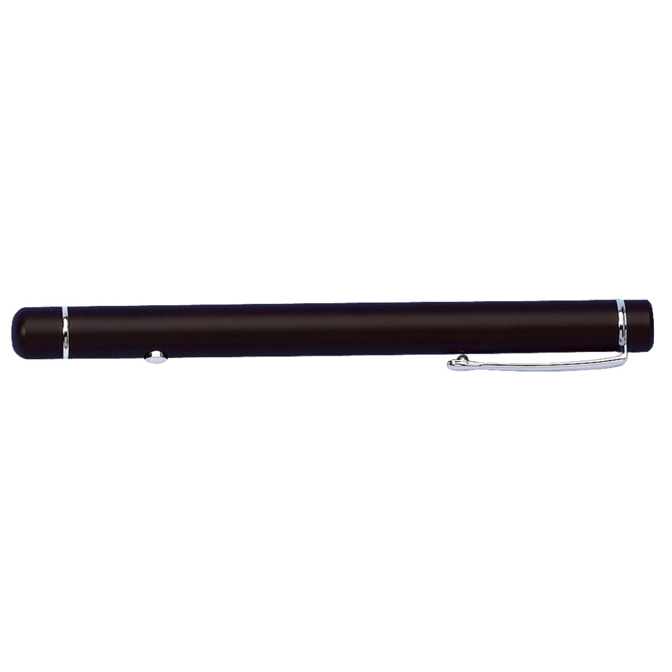 Rollerball-Stift, schwarzer Körper, Chrom-Akzente, Clip, Spitz?
