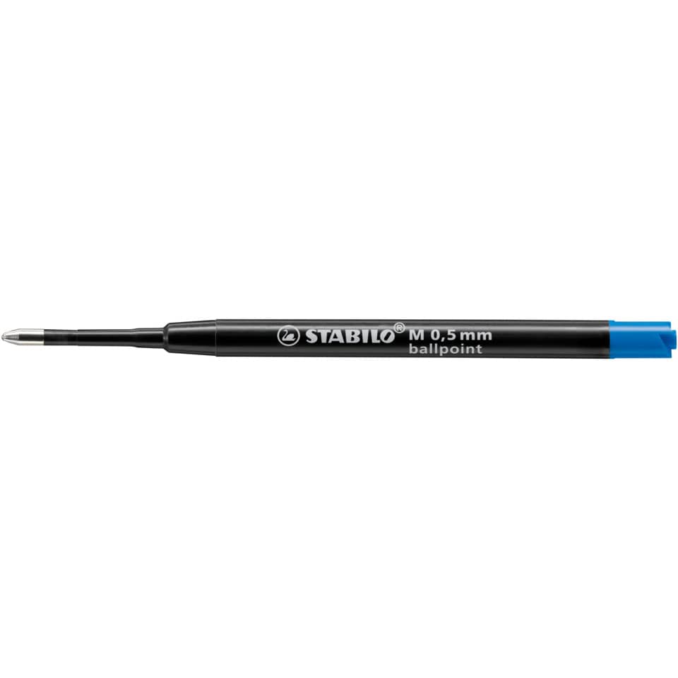 Kugelschreiber, Stift, 0,5 mm, schwarz, blauer Deckel