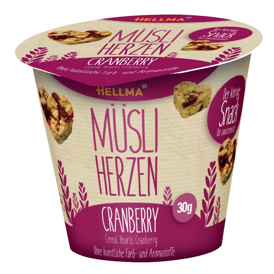 Müsli, Herzen, Cranberry, Becher, Joghurt