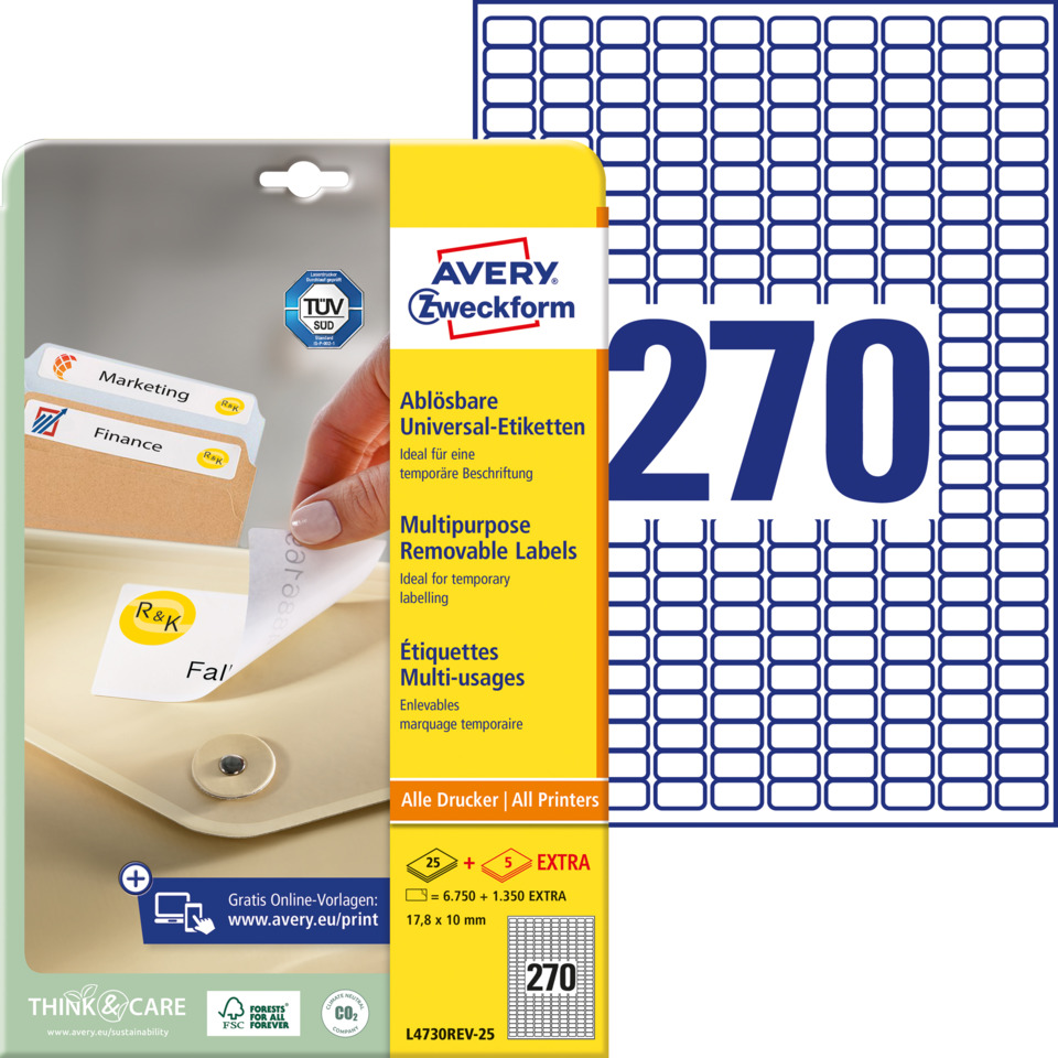 Etiketten, Klebeblatt, Drucker, Multipurpose, entfernbare Etiketten, Etiketten, Label-Verpackung, Multifunktionale Etiketten, Klebepapier, Avery-Verpackung