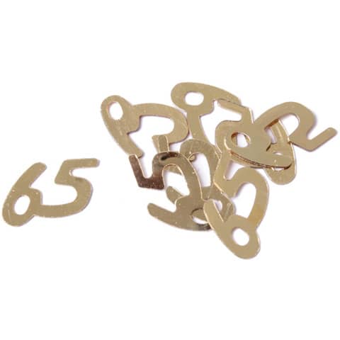 Konfetti Zahl 65, gold  46505