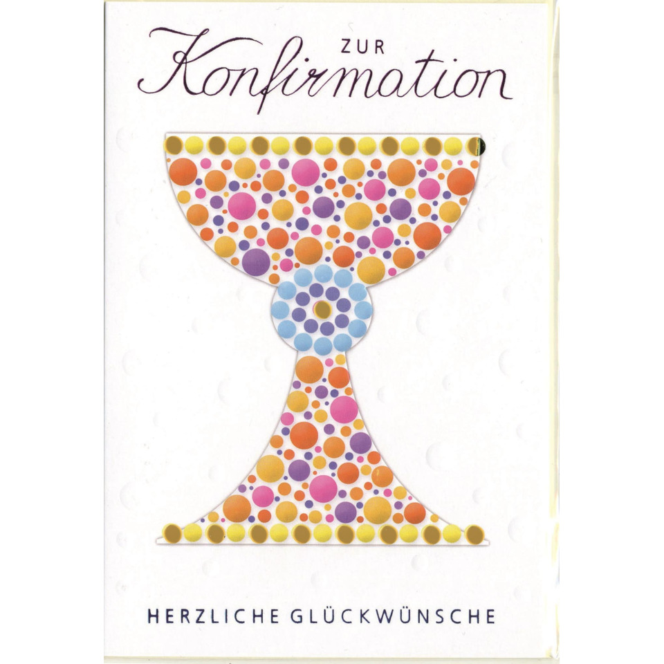 Konfirmationskarte, Glückwunschkarte, Grußkarte, Glaßmaße?, Konformation
