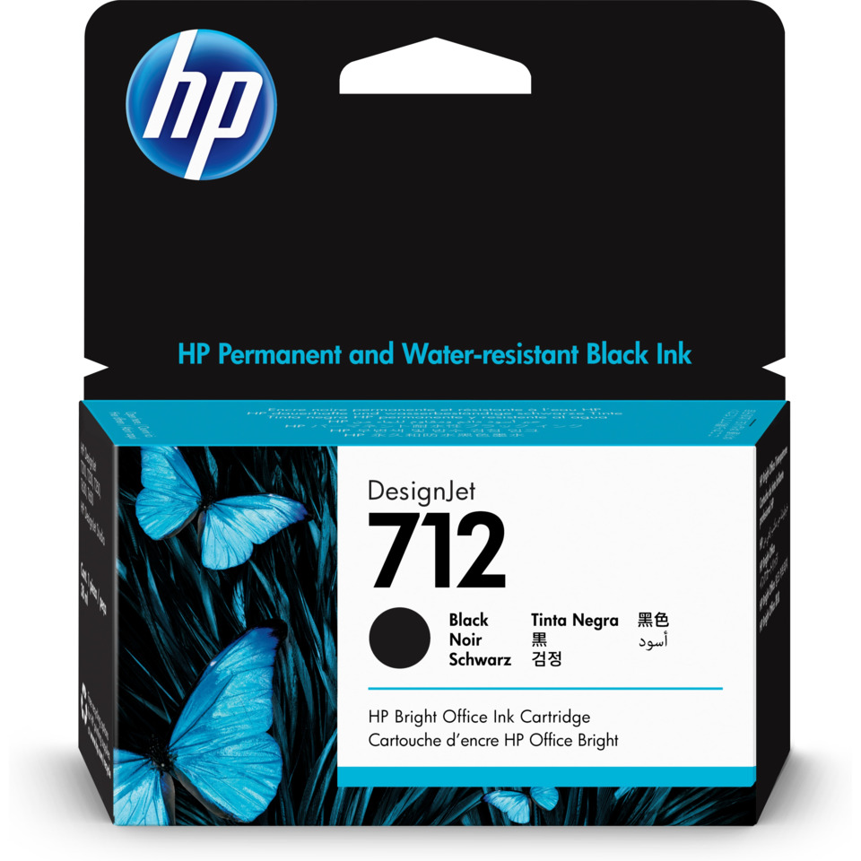 Tintenpatrone, HPC400, Schwarz-Tinte, DesignJet, 712, hp, Tintenpatrone, Schwarz, DesignJet 712, Wasserabweisende Tinte