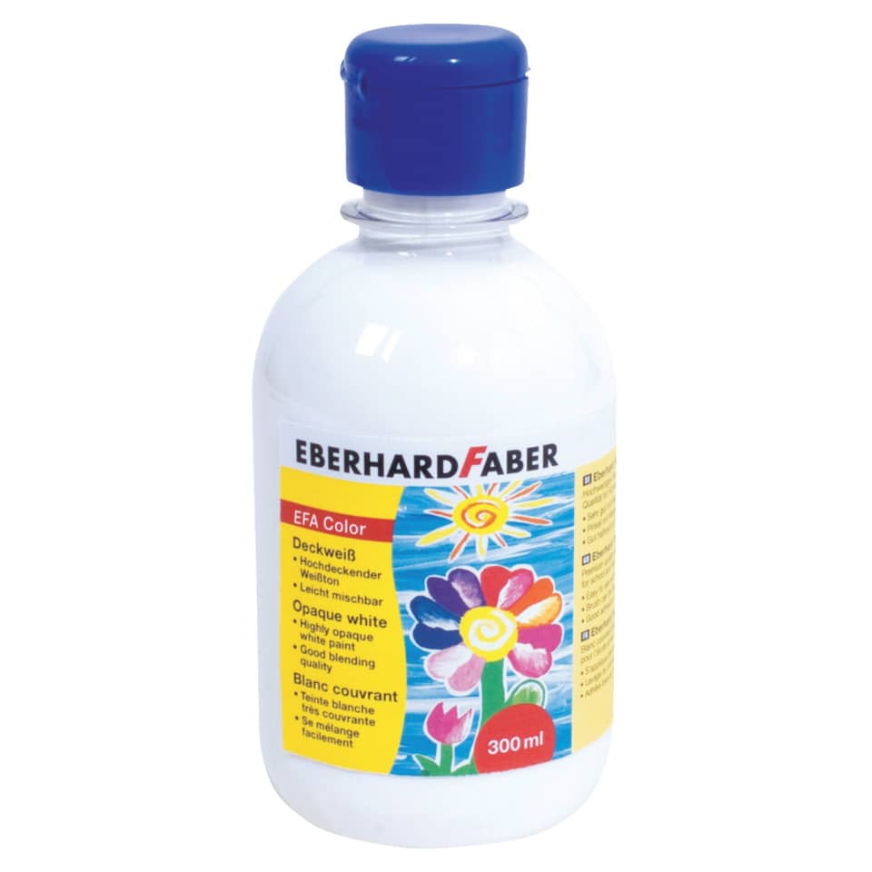 Acrylic paint, Opaque white, 300 ml, Flasche, Farbe