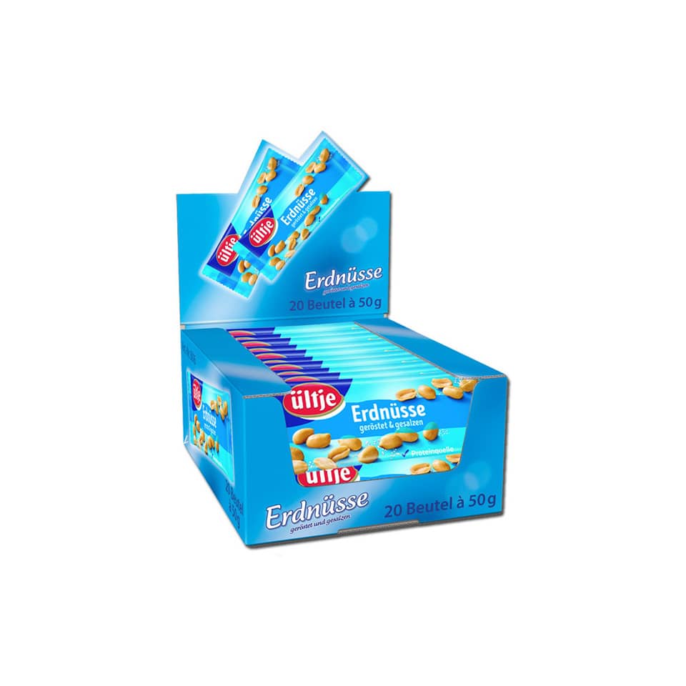 Erdnüsse, Beutel, 50g, Geröstet, gesalzen