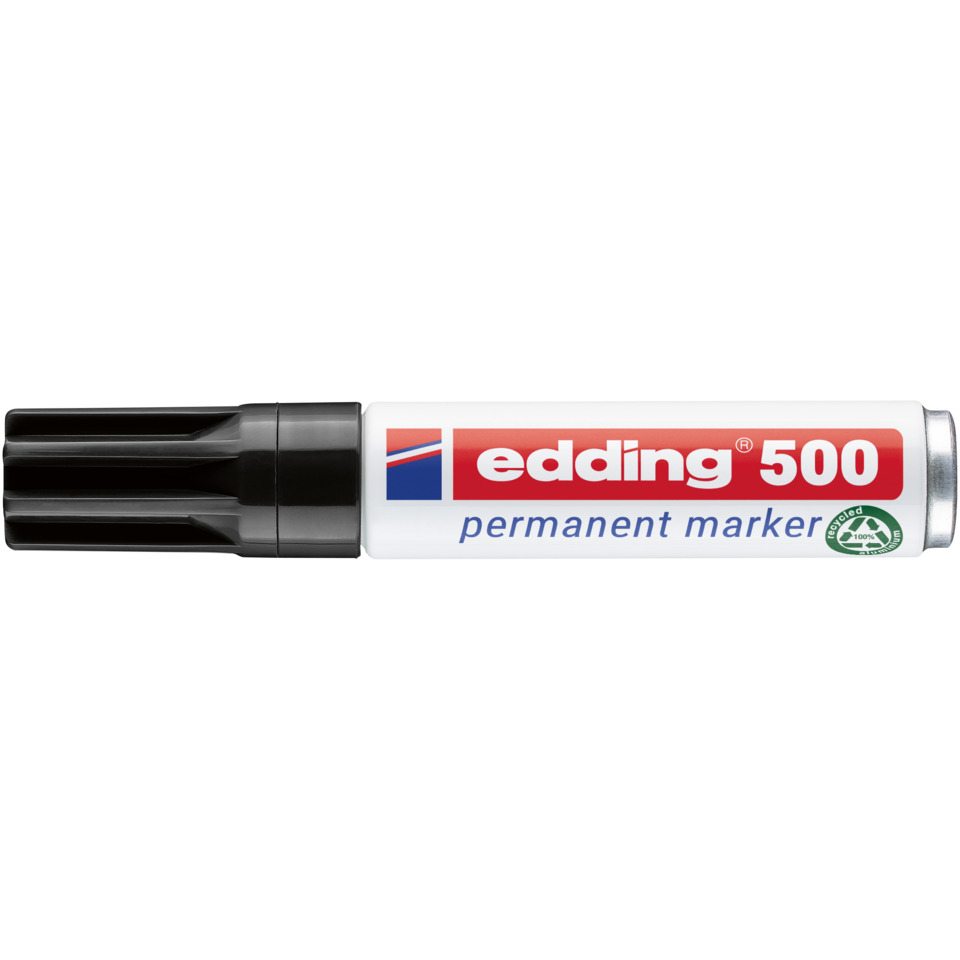 Permanentmarker, Marker, EDDING 500, Weißer Marker, Filzstift mit Rundspitze