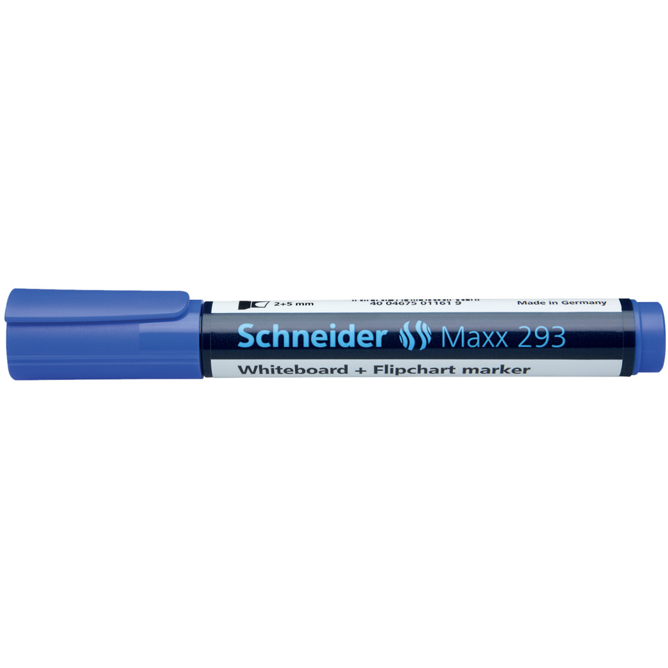 Whiteboard-Marker, blaue Kappe, Schneider, Maxx 293, Flipchart-Marker