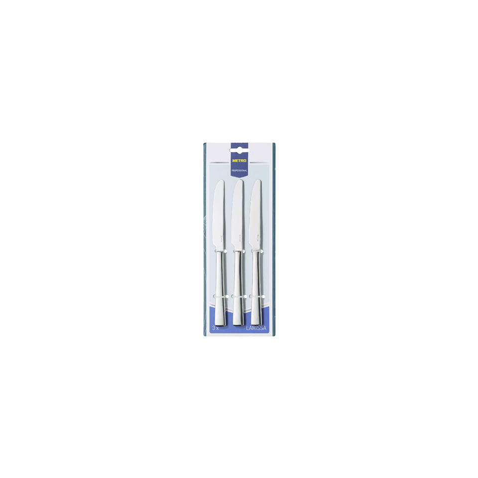 messer-set, kitchenmesser, 3-teilig, stahl, glätterf