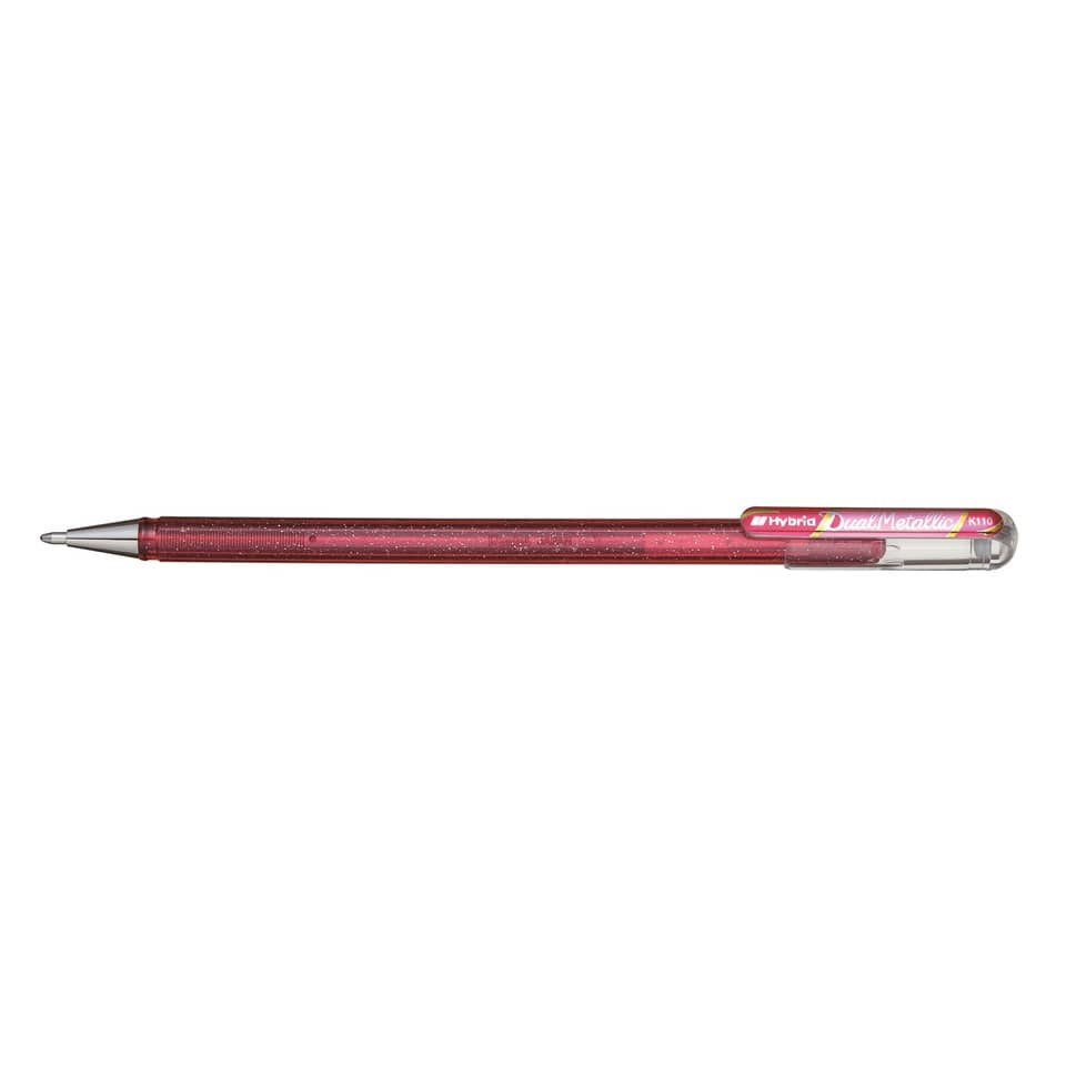 Kugelschreiber, Glitzer, Rot, Metall, Knappe Spitze