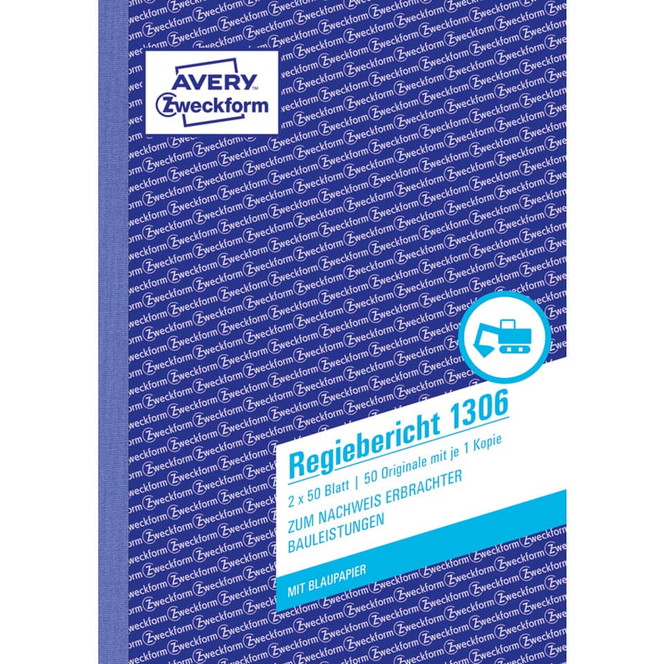Zettel, Regiebericht, Zweckform, Avery, Blatt