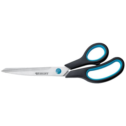 Universalschere Easy Grip, rostfrei, gebogen, asymmetrisch, blau/schwarz, 23,5 cm WESTCOTT E-30293 00