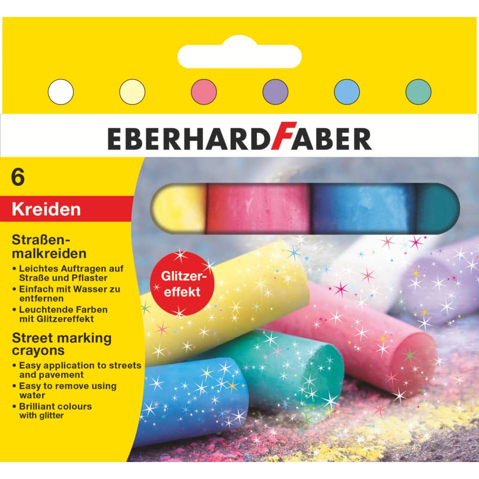 Kreiden, Straßenmalkreiden, Glitzer, Künstlerbedarf, Pastellfarben