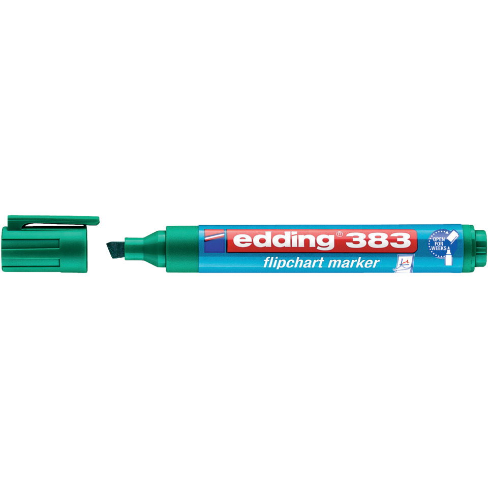 Flipchartmarker 383, 1-5 mm, Keilspitze, grün EDDING 4-383004