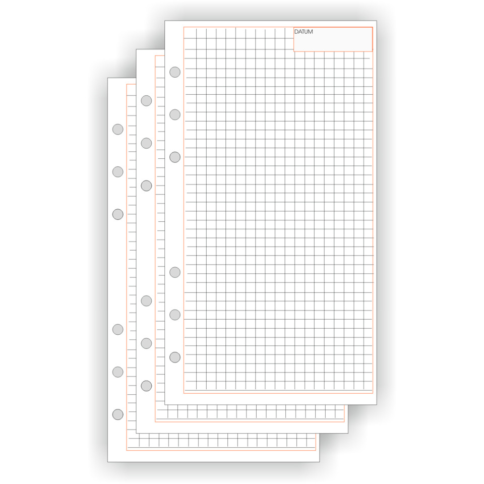 Notizblock, Blatt, Grafikpapier, Locherlochung, kariertes Papier