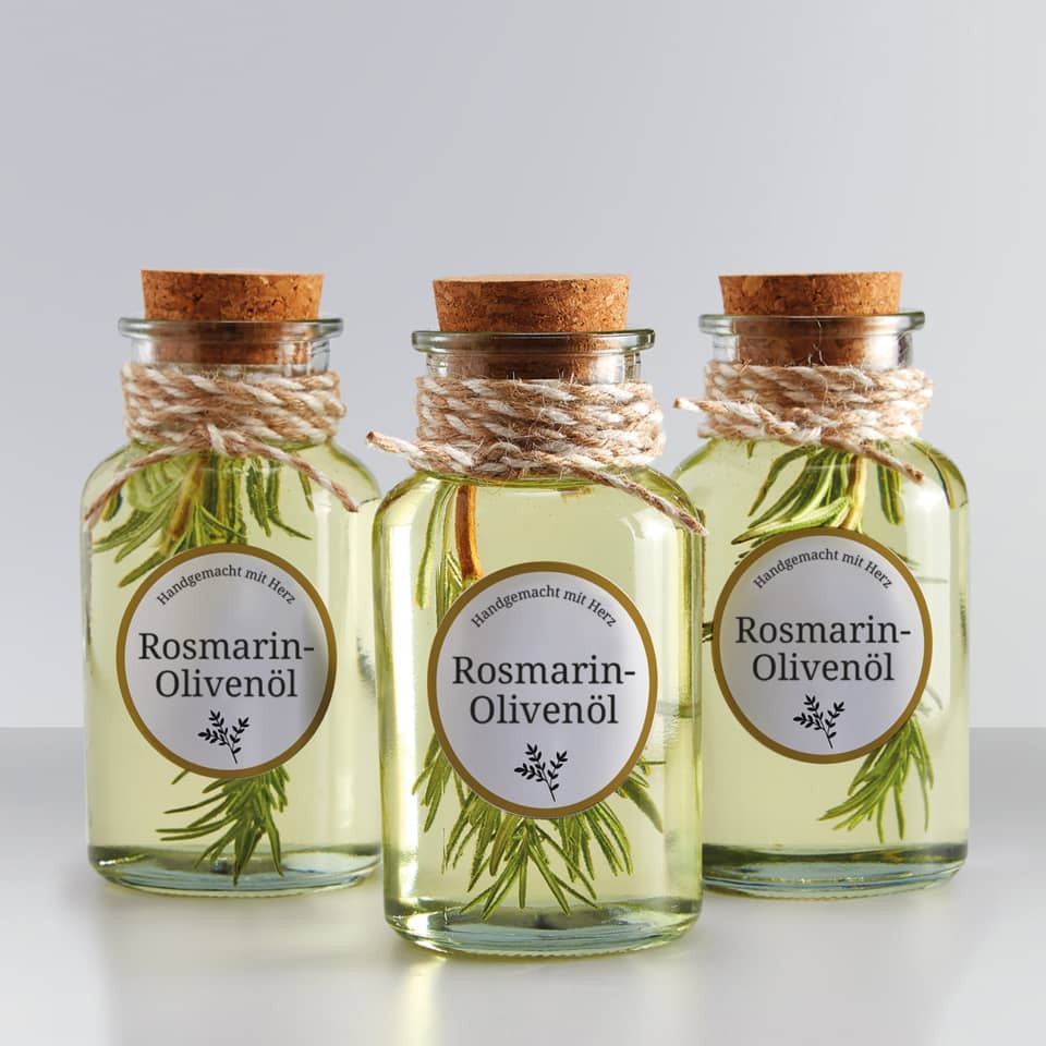 Rosmarin-Öl, Olivenöl?, Rosmarin-Öl, Kräuteröl, Glasflasche