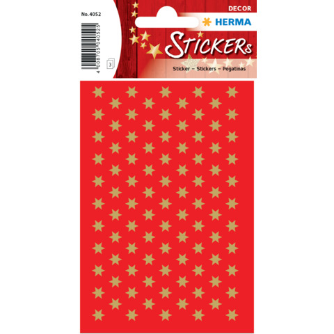 Sticker Sterne 6-zackig, Ø6mm, 285 Stück, gold HERMA 4052