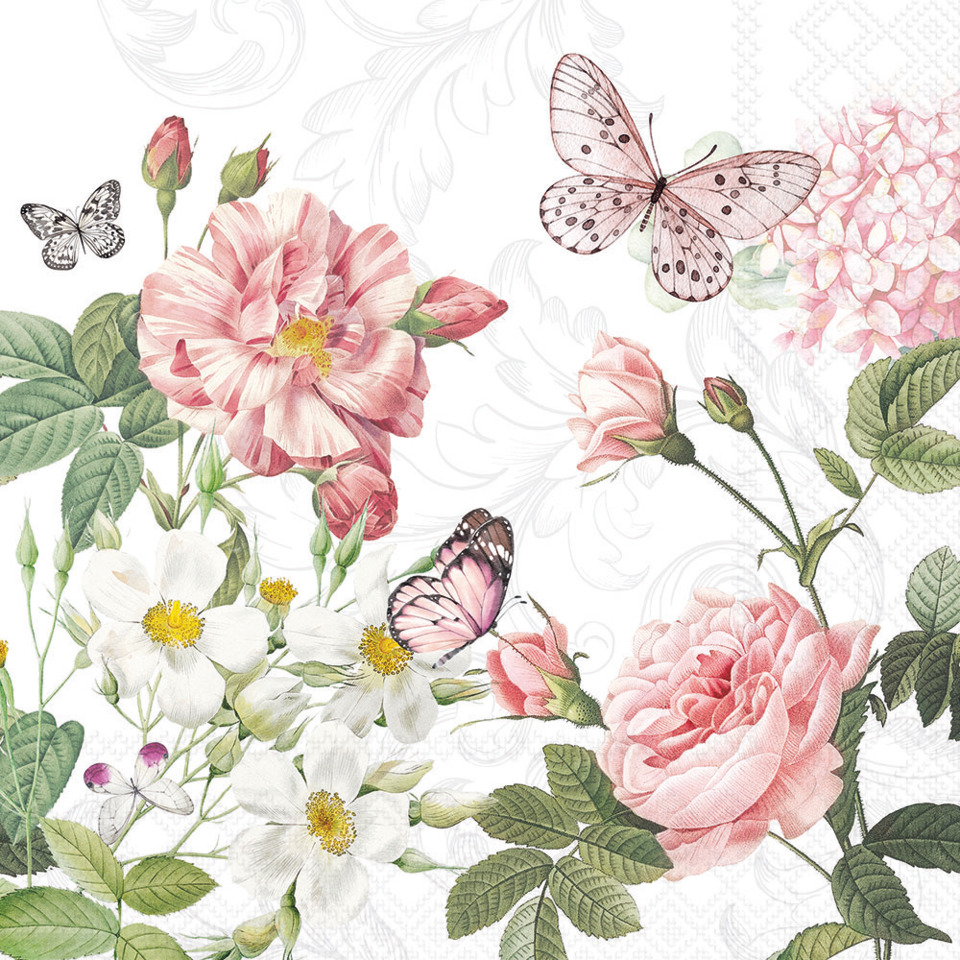 blumen, rosen, gärtnerei, schmetterlinge, muster