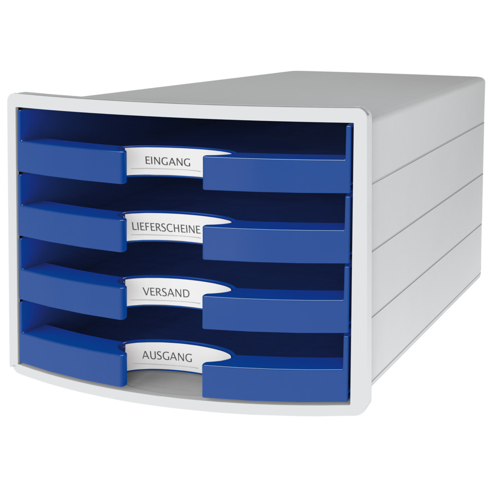 Ablagekasten, Schubladen, Dokumentenbox, Organisationsbox, Blaue Schubladen