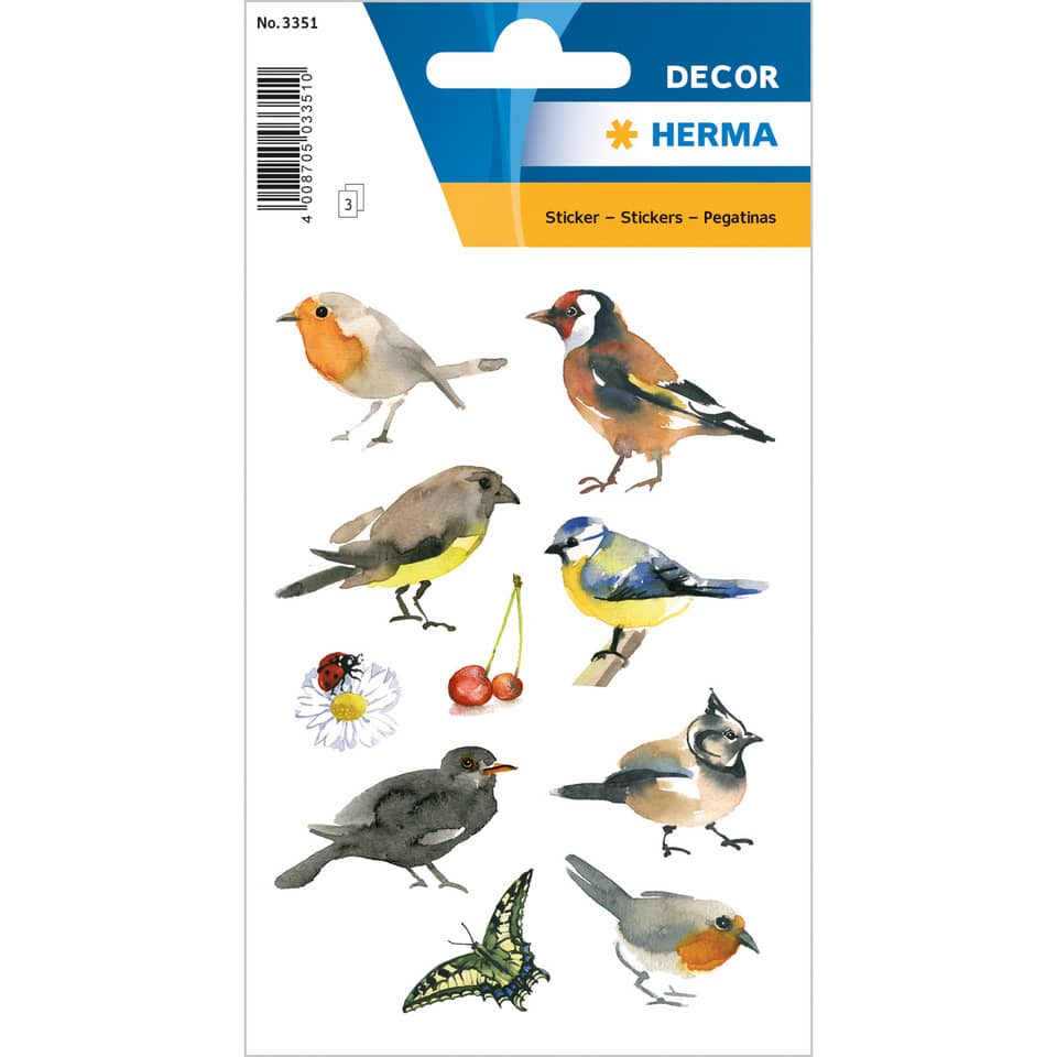 Vögel, Sticker, Wandsticker, Naturmotiv, Schmetterling