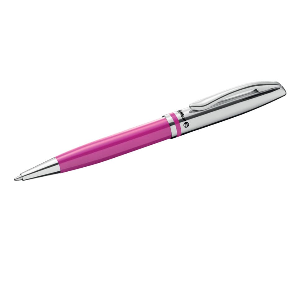 Kugelschreiber, Kugelschreiber pink, Kappe Metall, Gummigriff, Schreibgerät