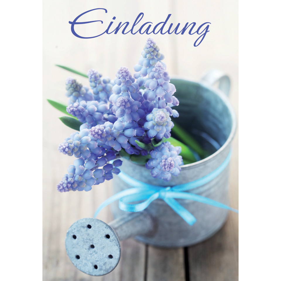 blumen, lavendel, vasenblumen, metallvase, geschenkkarte