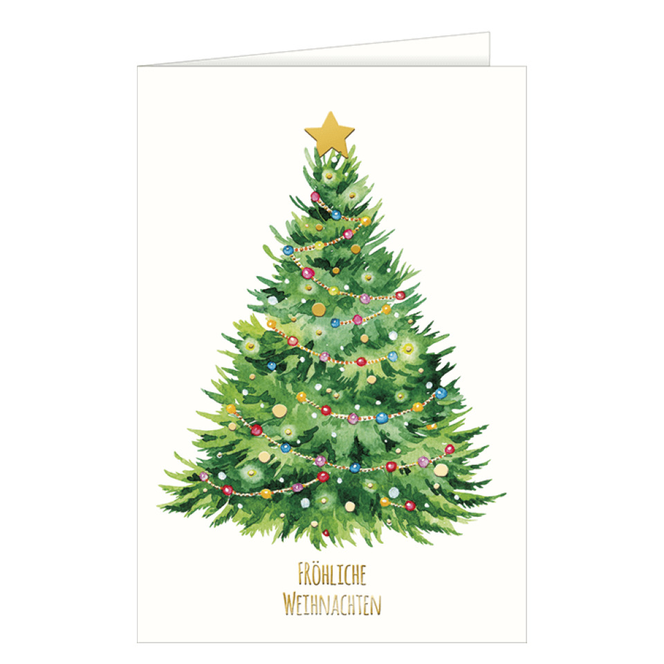 Weihnachtsbaum, Christbaum, Tannenbaum, Baum mit Lichterketten, Fröhliche Weihnachten