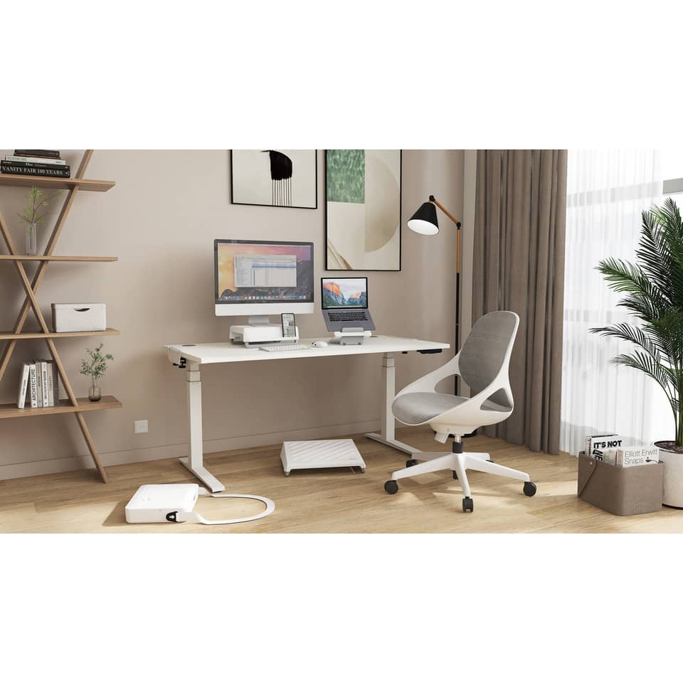 tisch, büro, stuhl, computer, lampe