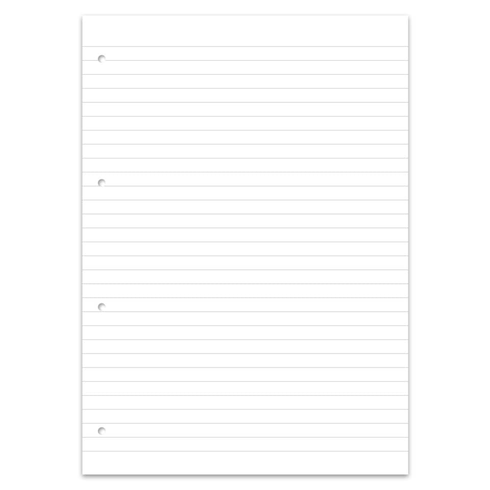 notizblock,  lined notebook, white paper, three holes, lined pages