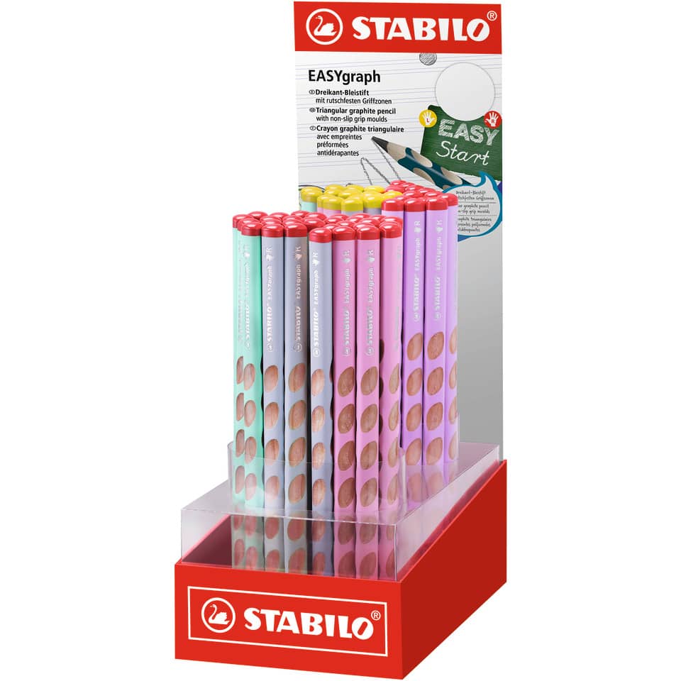 Bleistift EASYgraph, HB, pastell im Display STABILO 330/60-4HB