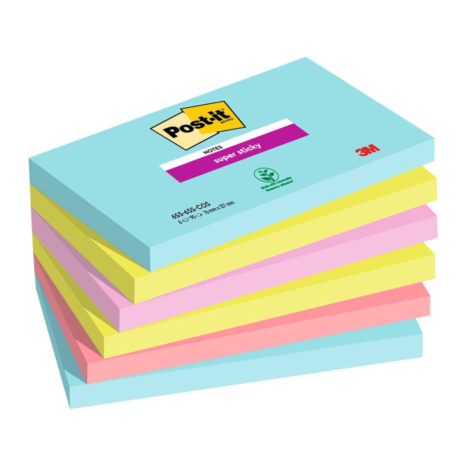 Post-it Notizen, Klebepunkte, Notizblöcke, Mehrfarbig, Haftnotizen