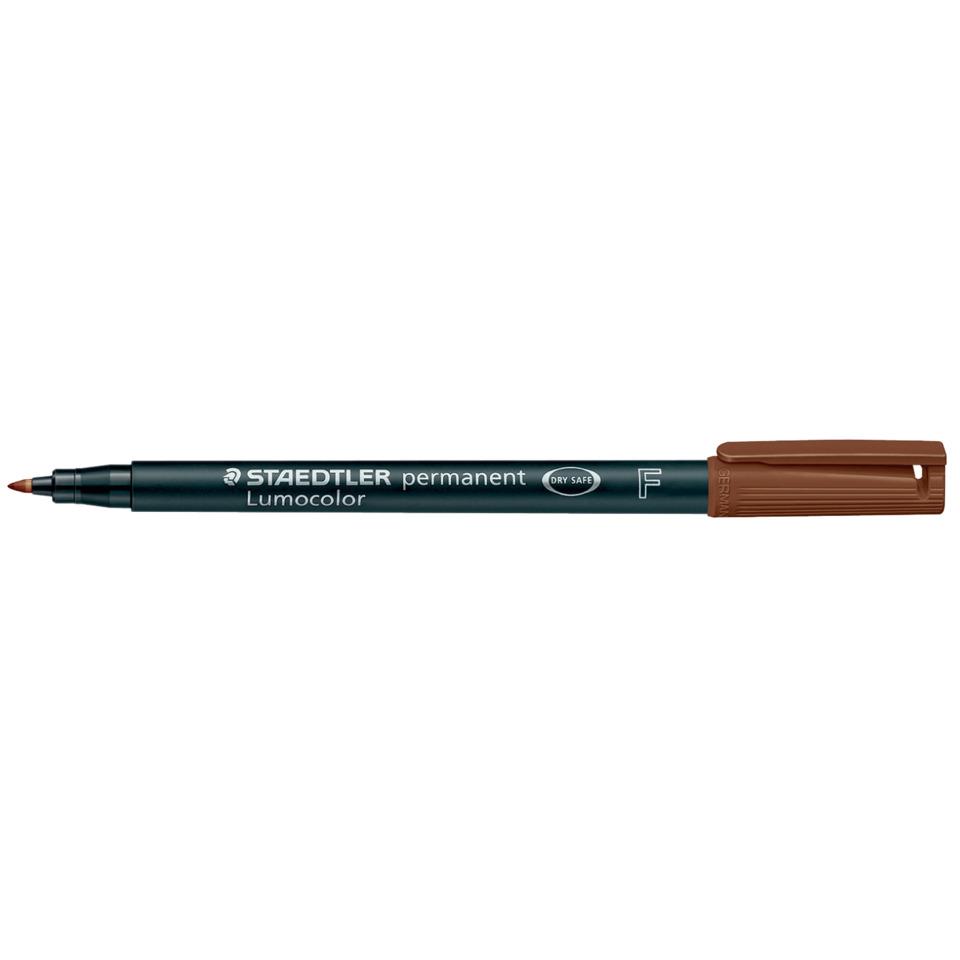 Filzstifte, Permanentmarker, Lumocolor, braun, feine Spitze