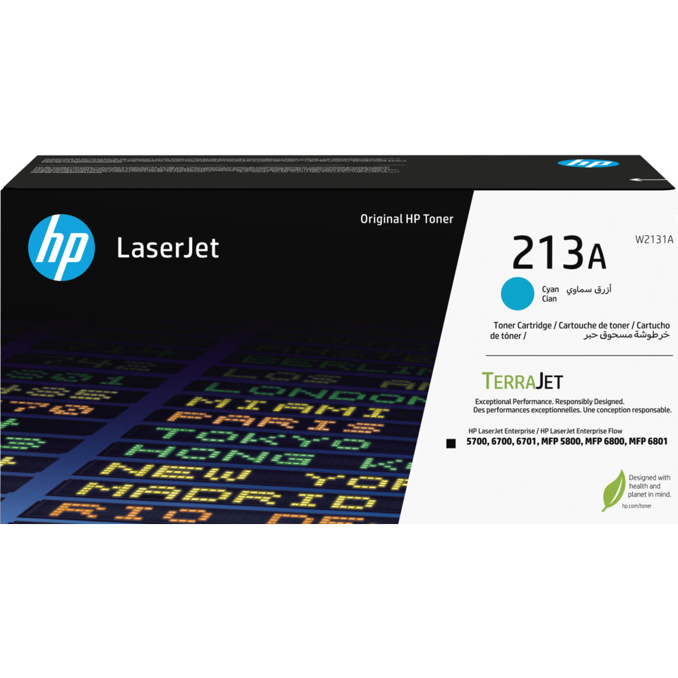 LaserJet, Toner, 213A, Cyan, HP